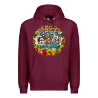 Burgundy i do it for the aha moments round earring Premium Hoodie - BundleAndBundleShop