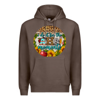 Coffee i do it for the aha moments round earring Premium Hoodie - BundleAndBundleShop