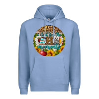 Colony Blue i do it for the aha moments round earring Premium Hoodie - BundleAndBundleShop