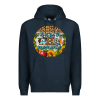 Navy i do it for the aha moments round earring Premium Hoodie - BundleAndBundleShop