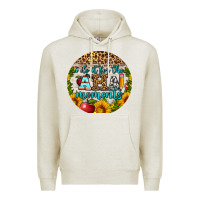 Oatmeal Heather i do it for the aha moments round earring Premium Hoodie - BundleAndBundleShop