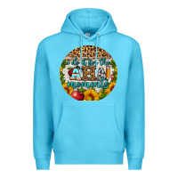 Ocean Blue i do it for the aha moments round earring Premium Hoodie - BundleAndBundleShop