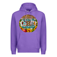 Purple i do it for the aha moments round earring Premium Hoodie - BundleAndBundleShop
