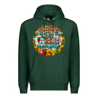 Sports Green i do it for the aha moments round earring Premium Hoodie - BundleAndBundleShop