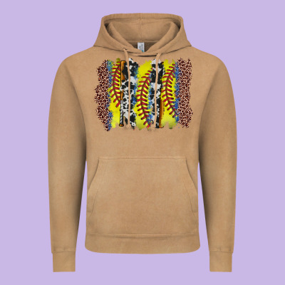 Softball Brushstroke Vintage Hoodie Designed By Zillion Design Studio
