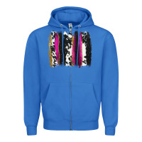 True Royal cow , yellow and pink glitter brushstrokes Zipper Hoodie - AdoDesignShop