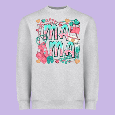 Mama Nurse Heavyweight Sweatshirt Designed By Texasbilliewilder