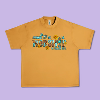 Made To Worship With Sunflowers Urban Heavy Tee Designed By Hra Design Shop