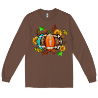 Chestnut fall football sunflower and fall Long Sleeve Tee - AdoDesignShop