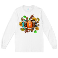 White fall football sunflower and fall Long Sleeve Tee - AdoDesignShop