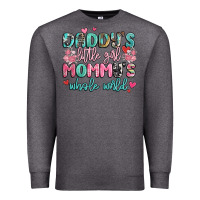 Charcoal Heather daddy's little girl mommy's whole world Premium Sweatshirt - MaliasSmallBusiness