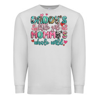 Dove Grey daddy's little girl mommy's whole world Premium Sweatshirt - MaliasSmallBusiness