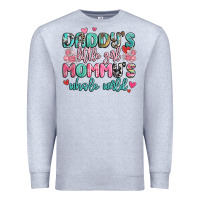 Heather Grey daddy's little girl mommy's whole world Premium Sweatshirt - MaliasSmallBusiness