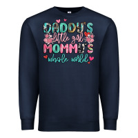 Navy daddy's little girl mommy's whole world Premium Sweatshirt - MaliasSmallBusiness