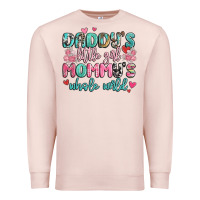 Pale Pink daddy's little girl mommy's whole world Premium Sweatshirt - MaliasSmallBusiness