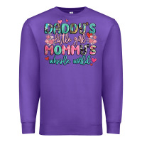 Purple daddy's little girl mommy's whole world Premium Sweatshirt - MaliasSmallBusiness