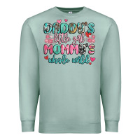 Seafoam daddy's little girl mommy's whole world Premium Sweatshirt - MaliasSmallBusiness