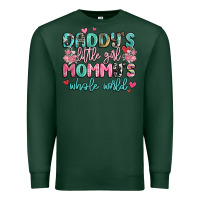 Sports Green daddy's little girl mommy's whole world Premium Sweatshirt - MaliasSmallBusiness