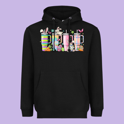 Retro Groovy Easter Heavyweight Hoodie Designed By Maliassmallbusiness
