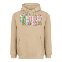 Mushroom retro groovy easter Heavyweight Hoodie - MaliasSmallBusiness