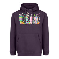 Plum retro groovy easter Heavyweight Hoodie - MaliasSmallBusiness
