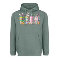 Sage retro groovy easter Heavyweight Hoodie - MaliasSmallBusiness