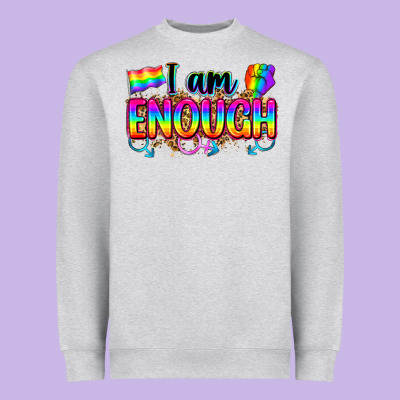 I Am Enough Heavyweight Sweatshirt Designed By Zillion Design Studio