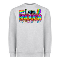 Heather Grey i am enough Heavyweight Sweatshirt - Zillion Design Studio