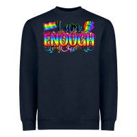 Navy i am enough Heavyweight Sweatshirt - Zillion Design Studio