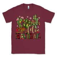 Burgundy cactus feliz navidad Classic Tee - JahusDesignShop