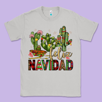 Cactus Feliz Navidad Classic Tee Designed By Jahusdesignshop