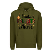 Army Green santa's favorite nurse Premium Hoodie - AdoDesignShop
