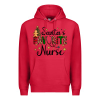 Cardinal santa's favorite nurse Premium Hoodie - AdoDesignShop