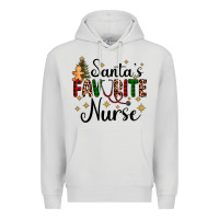 Dove Grey santa's favorite nurse Premium Hoodie - AdoDesignShop