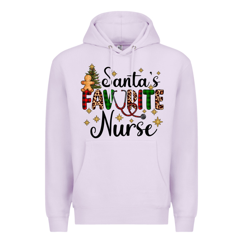 Santa's Favorite Nurse Premium Hoodie by AdoDesignShop | Teevron