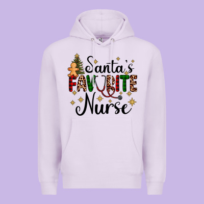 Santa's Favorite Nurse Premium Hoodie Designed By Adodesignshop
