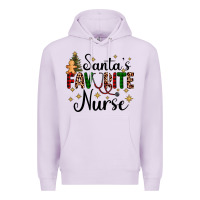 Lilac santa's favorite nurse Premium Hoodie - AdoDesignShop