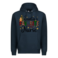 Navy santa's favorite nurse Premium Hoodie - AdoDesignShop