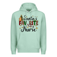 Seafoam santa's favorite nurse Premium Hoodie - AdoDesignShop