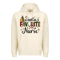 Tofu santa's favorite nurse Premium Hoodie - AdoDesignShop