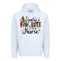 White santa's favorite nurse Premium Hoodie - AdoDesignShop