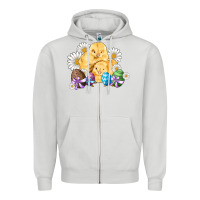 Dove Grey chicks eggs daisy easter Zipper Hoodie - Artiststas