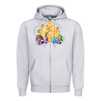 Heather Grey chicks eggs daisy easter Zipper Hoodie - Artiststas