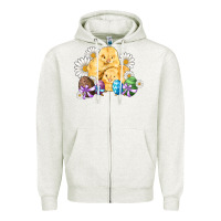 Oatmeal Heather chicks eggs daisy easter Zipper Hoodie - Artiststas