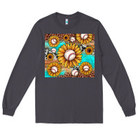 Smoke baseball leopard turquoise sunflower Long Sleeve Tee - JahusDesignShop