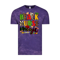Cloud Purple Black Nurse magic juneteenth Vintage Tee - Zillion Design Studio