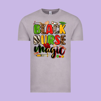 Black Nurse Magic Juneteenth Vintage Tee Designed By Zillion Design Studio