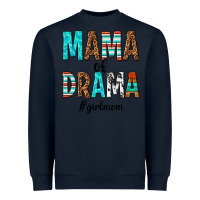 Navy mama of drama girl mom Heavyweight Sweatshirt - texasbilliewilder