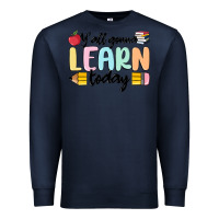 Navy y'all gonna learn today Premium Sweatshirt - MaliasSmallBusiness
