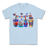 Dusty Blue 4th of july coffee cups Classic Tee - AdoDesignShop